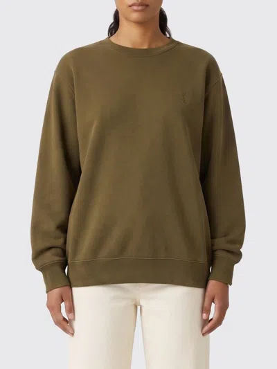 Saint Laurent Sweatshirt Woman  In Green