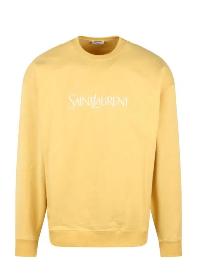 Saint Laurent Sweatshirt In Yellow