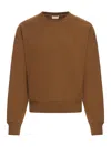 Saint Laurent Logo-embroidered Cotton Sweatshirt In Yellow