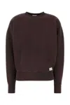 Saint Laurent Chocolate Cotton Oversize Sweatshirt