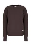 Saint Laurent Chocolate Cotton Oversize Sweatshirt