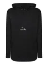 Saint Laurent Black Logo-print Cotton Hoodie In Black