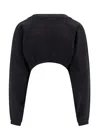 Saint Laurent Black Cotton Sweatshirt In Black