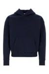 Saint Laurent Black Cotton Sweatshirt In Blue