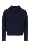 Saint Laurent Black Cotton Sweatshirt In Blue