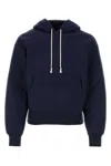 Saint Laurent Marine Cotton Sweaters In Blue