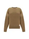 Saint Laurent Caramel Coloured Plush Sweatshirt In Brown