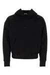 Saint Laurent Black Cotton Sweatshirt In Noir
