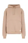 Saint Laurent Oversized Hoodie With Kangaroo Pocket And Ribbed Finish In Nude Roses.