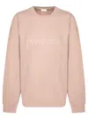 Saint Laurent Cotton Logo Sweatshirt In Neutral