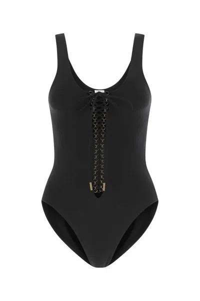 Saint Laurent Black Stretch Nylon Swimsuit