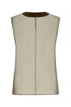 Saint Laurent Top In Mussola Kaki  Donna