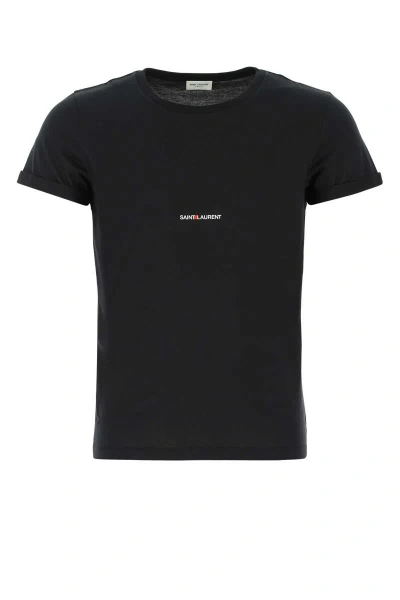 Saint Laurent T-shirt With Logo In Black