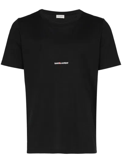 Saint Laurent T-shirt Logo In Nero