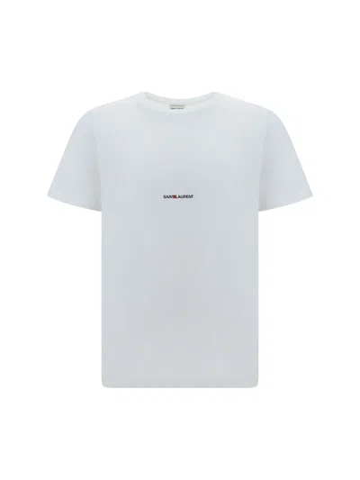 Saint Laurent White Cotton T-shirt In 9000