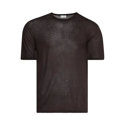 Pre-owned Saint Laurent T-shirt 'cacao' | Brown | Men's Size Xl