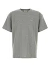 Saint Laurent Cassandre Cotton Blend T-shirt In Gray