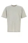 Saint Laurent Grey Crewneck T-shirt With Cassandre Embroidery In Cotton Man In Gray