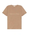 Saint Laurent T-shirt In Taupe & Naturel