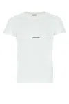 Saint Laurent Logo-print Cotton T-shirt In White