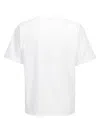 Saint Laurent Logo Tag Crewneck T-shirt In White