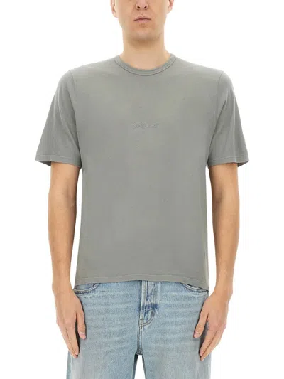 Saint Laurent T-shirt With Logo In Gray