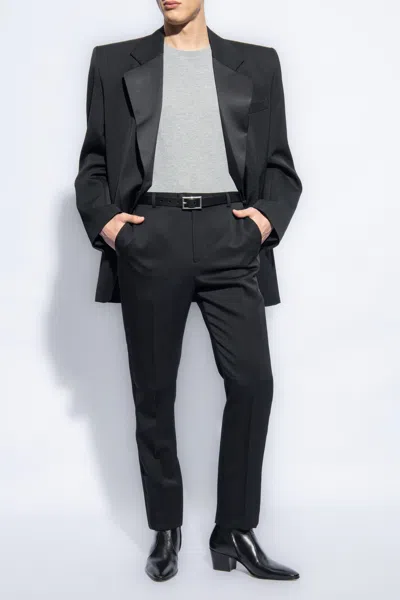 Saint Laurent T-shirt With Logo In Grey