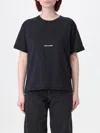 Saint Laurent Cotton Crew-neck T-shirt In Black