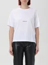 Saint Laurent Solid Basic T-shirts In White