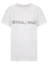 Saint Laurent Reverse Logo T-shirt In White