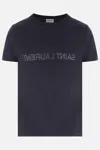 Saint Laurent Reverse Logo T-shirt In Black