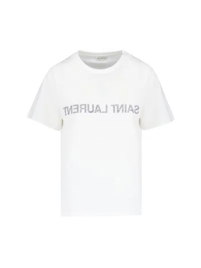 Saint Laurent T-shirts And Polos In White