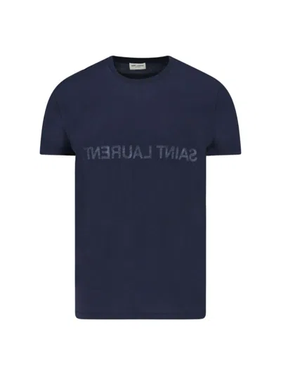 SAINT LAURENT SAINT LAURENT LOGO COTTON T-SHIRT
