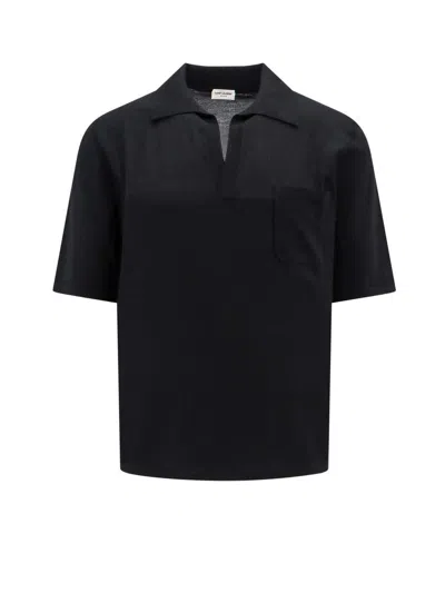 Saint Laurent Polo Shirt  Men Colour Black