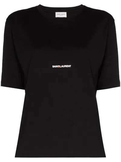 Saint Laurent Boyfriend Fit T-shirt In Black
