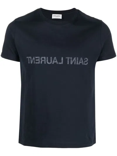 Saint Laurent T-shirts And Polos In Blue