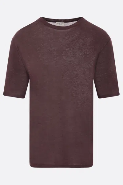 Saint Laurent T-shirts And Polos In Brown