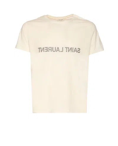 Saint Laurent T-shirts And Polos In White