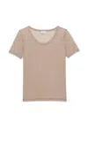 Saint Laurent Bois De Rose Round Neck T-shirt For Men In Bois De Rose