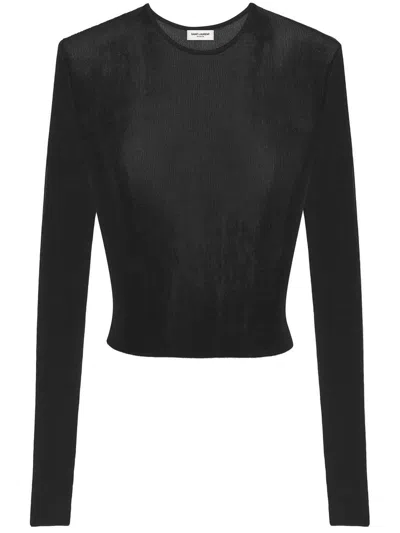 Saint Laurent T-shirts Black