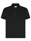 Saint Laurent Polo Cassandre In Wool Sweater In Black