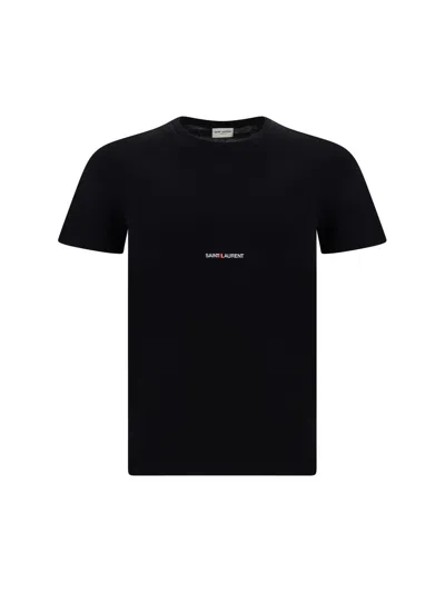 Saint Laurent Man Black Cotton T-shirt