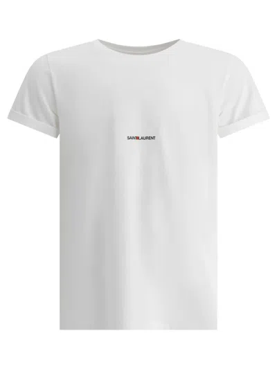 SAINT LAURENT SAINT LAURENT LOGO COTTON T-SHIRT