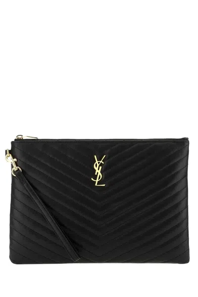 Saint Laurent Tablet Pouch In Blue