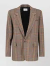Saint Laurent Tailored Blazer Flap Pockets In Neutral