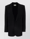 Saint Laurent Giacca In Crepe Nero  Donna In Black