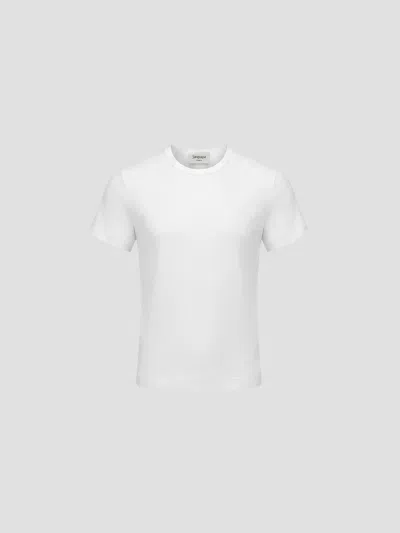 Saint Laurent Tailored Fit T-shirt In White