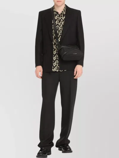 Saint Laurent Tailored One Button Blazer In Black