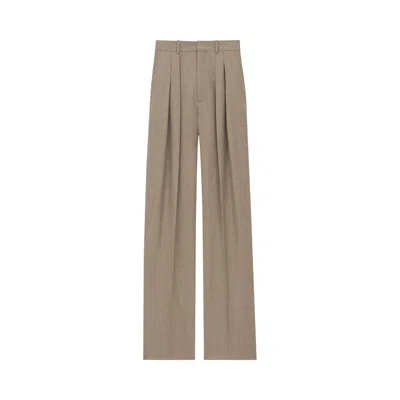 Pre-owned Saint Laurent Tailored Pant 'taupe Beige' | Tan | Women's Size 36 In Brown