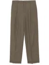 Saint Laurent Tailored Pants In Brown